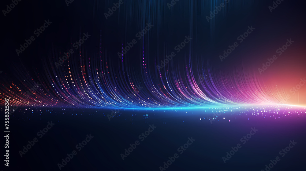 Obraz premium Starry sky gradient background with sparkling particles