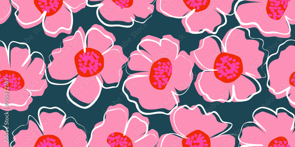 Exotic hand drawn flowers, seamless patterns with floral for fabric, textiles, clothing, wrapping paper, cover, banner, home decor, abstract backgrounds. Exotic hand drawn flowers, seamless patterns with floral for fabric, textiles, clothing, wrapping paper, cover, banner, home decor, abstract backgrounds.