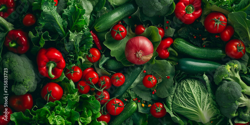 Fresh vegetables and herbs colorful organic food background. Concept: restaurant website or menu, grocery store, farmers market, healthy vegan diet based on vegetables and fruits.