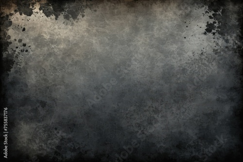 Old paper texture forming the groundwork of a grunge-style abstract background  featuring layers of translucency in shades of black and dark grey