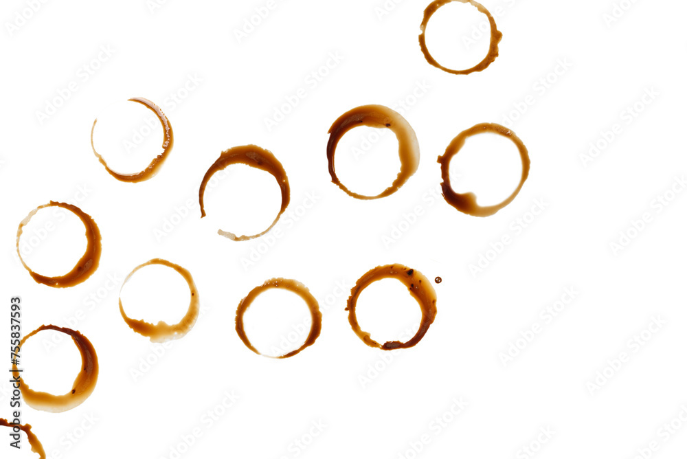 custom made wallpaper toronto digitalCoffee stains isolated on white background.