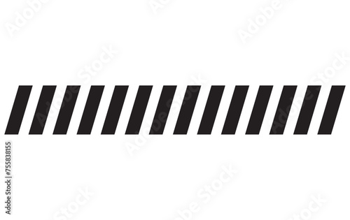 Slash line border. Diagonal parallel lines divider strip. Tilt strip geometric abstract border. Slash divider. Vector illustration isolated on white background. photo