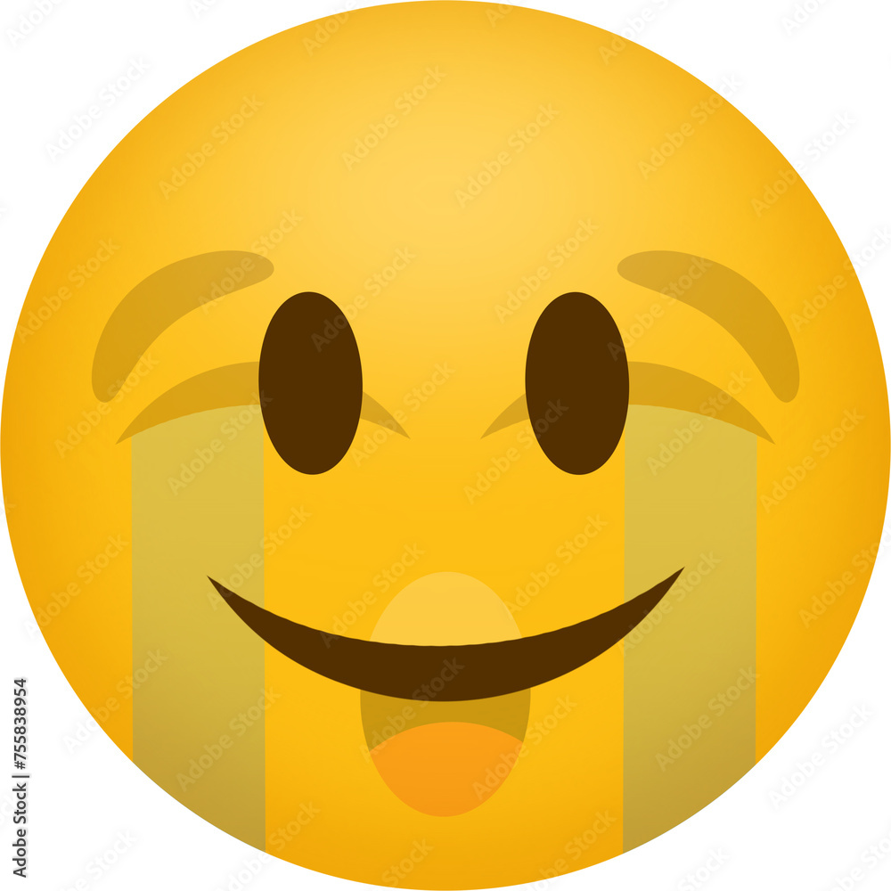 Two layers emoji meme, emotion, smiley face, Funny emoticons faces with facial expressions. - obrazy, fototapety, plakaty 