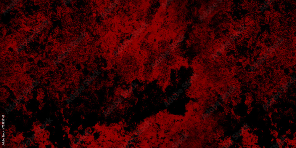 Abstract dark red grunge background with scratches and cracks wall. empty concrete dark wall background texture. red stucco wall background texture. red and black marble stone texture. - obrazy, fototapety, plakaty 