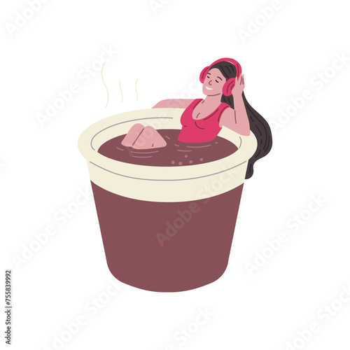 Luxury coffee soak vector illustration