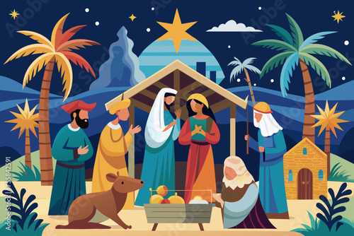 nativity vector illustration