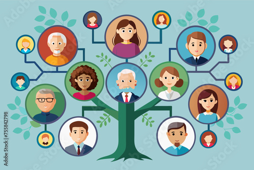 Family tree vector illustration 
