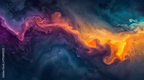 Abstract background with beautiful bright colors contrasts sharply with the concept of space and stars.