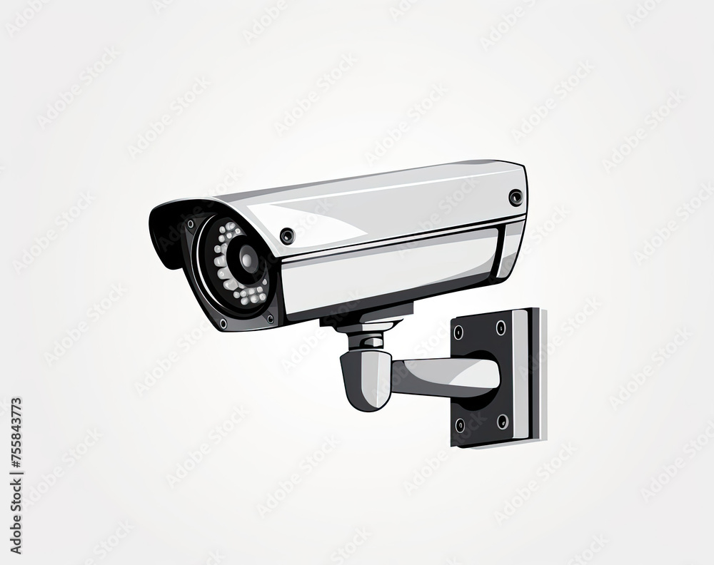 Security Camera Mounted on Wall Security Camera Mounted on Wall
