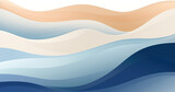 White and Blue Abstract Background With Waves