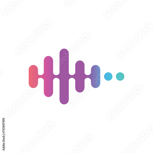 Sound wave logo design vector