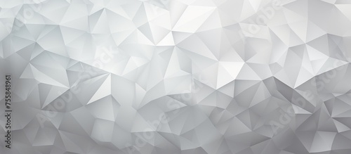Abstract geometric background with seamless polygonal mosaic gradient texture in white and gray colors. © Vusal