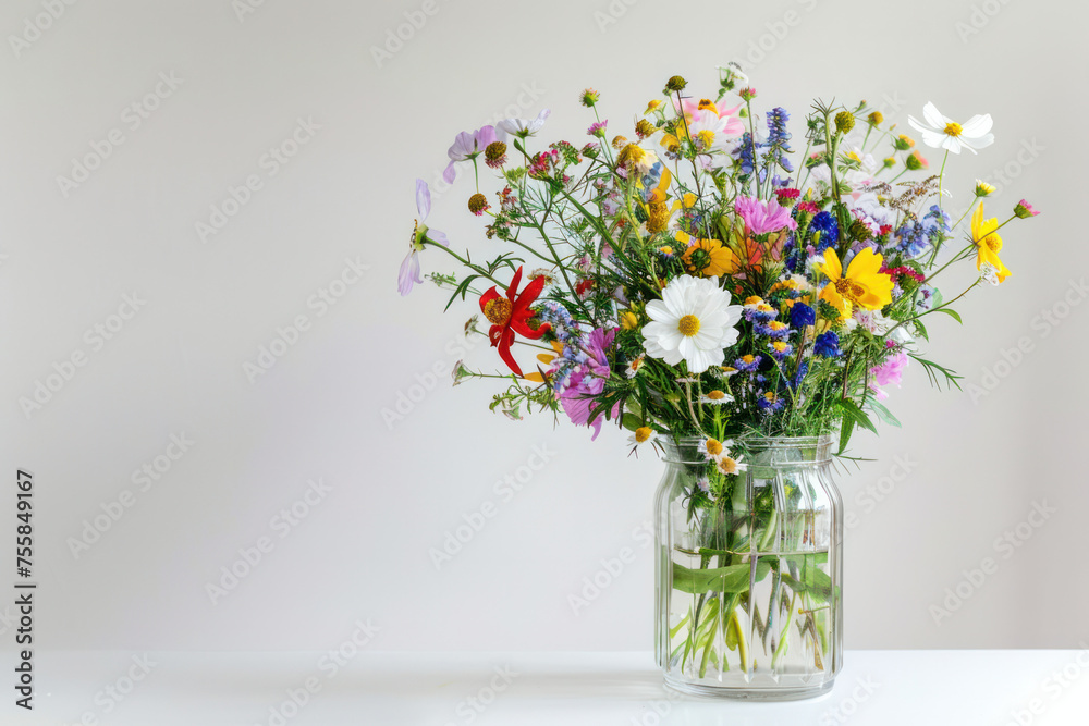Vibrant Bouquet in Glass Vase