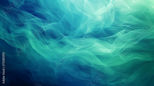 abstract background with blue and green waves, computer generated abstract background