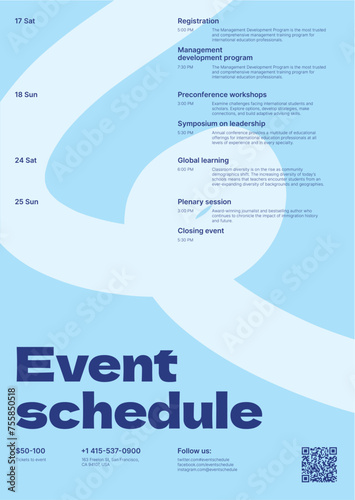 Conference Program Schedule Event Poster Flyer Template