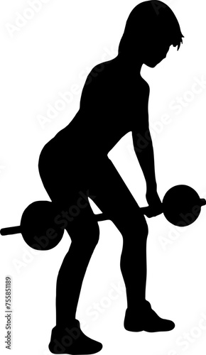 Gym black vector silhouette 