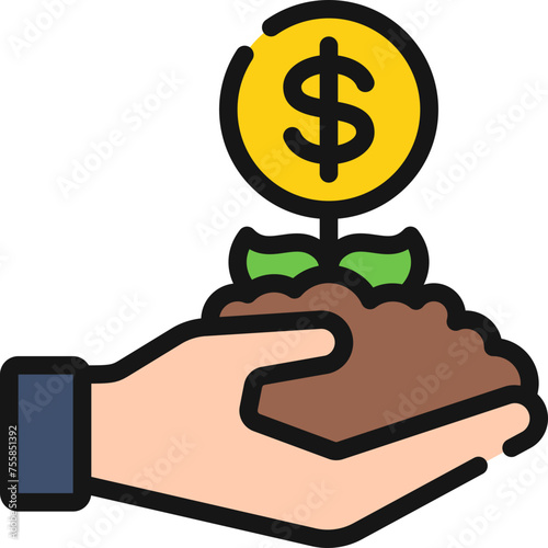 Give Financial Growth Icon