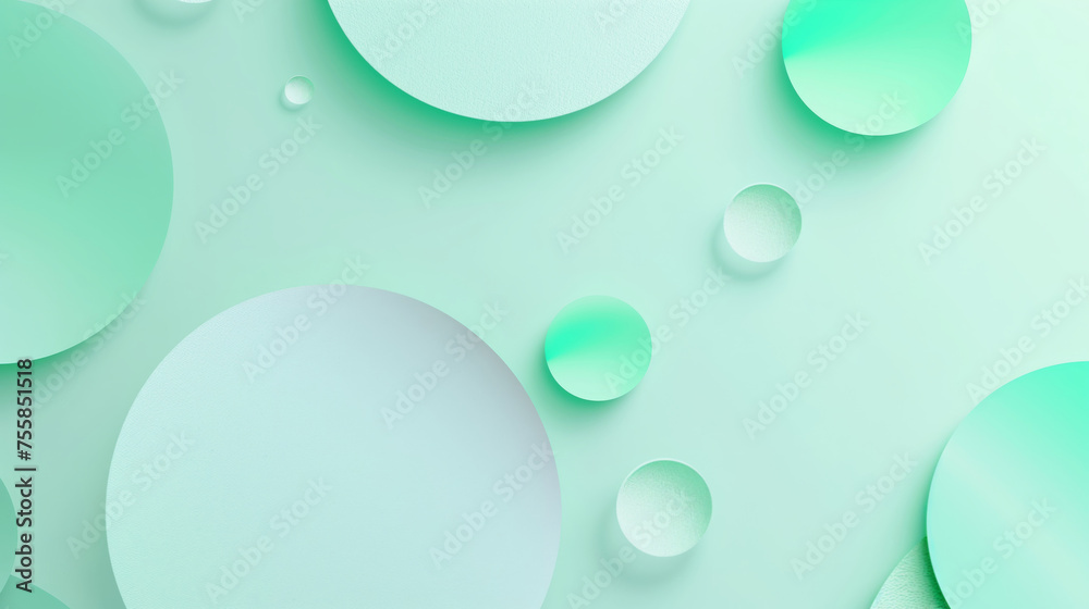 Abstract background with soft green circles of varying sizes, creating a fresh and modern minimalist aesthetic.