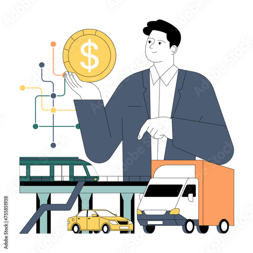 Government subsidy. Transport and infrastructure sector receive financial
