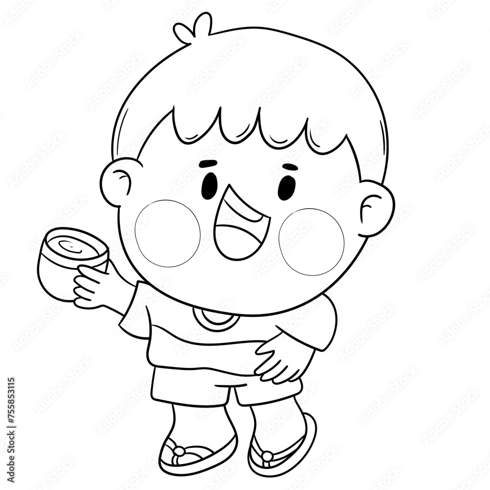 Happy Songkran Festival line art Happy Songkran Festival line art