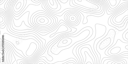 Topographic map background with geographic line map with elevation assignments.Modern design with White topographic wavy pattern design. Paper Texture Imitation of a Geographical map shades . 