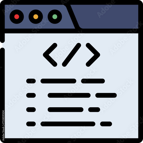 Website With Coding Icon