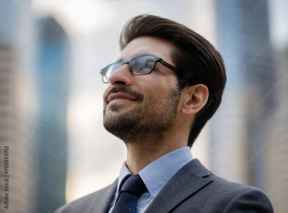Handsome confident businessman portrait