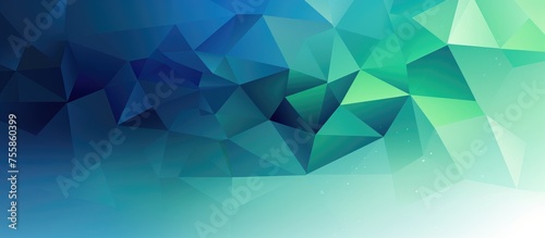 Blue and Green polygonal design with halftone gradient for brand book.