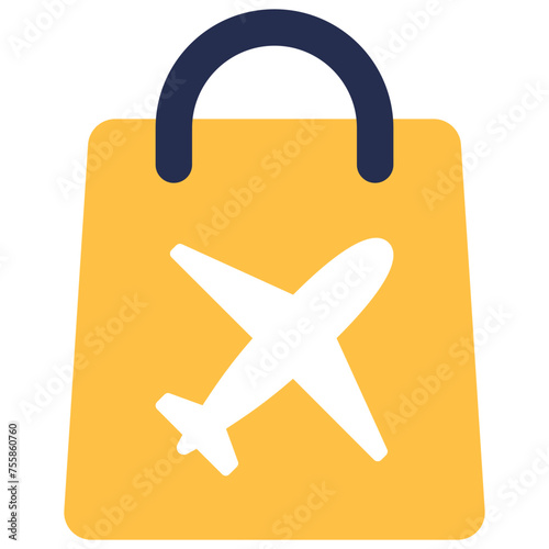 Duty Free Shopping Bag Icon