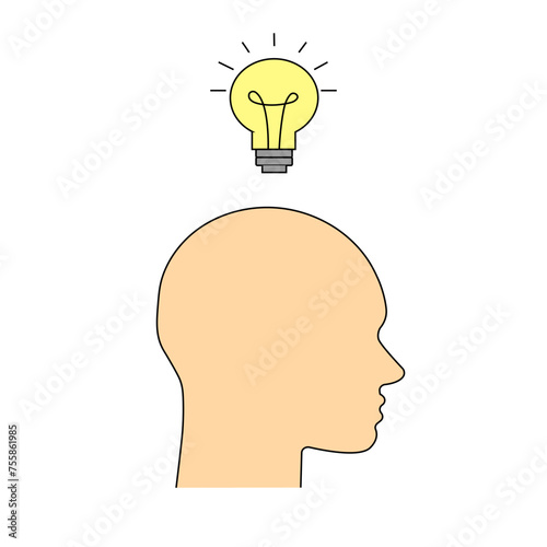 The man had a new idea, an idea in the form of an electric light bulb. The man held up his finger