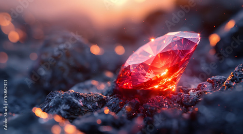 Red Diamond Background photo