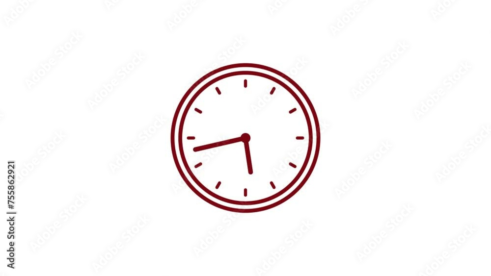 Abstract beautiful clock animation background. Analog clock animation. Clock icon animation, outline isolated on white background. Abstract beautiful clock animation background. Analog clock animation. Clock icon animation, outline isolated on white background.