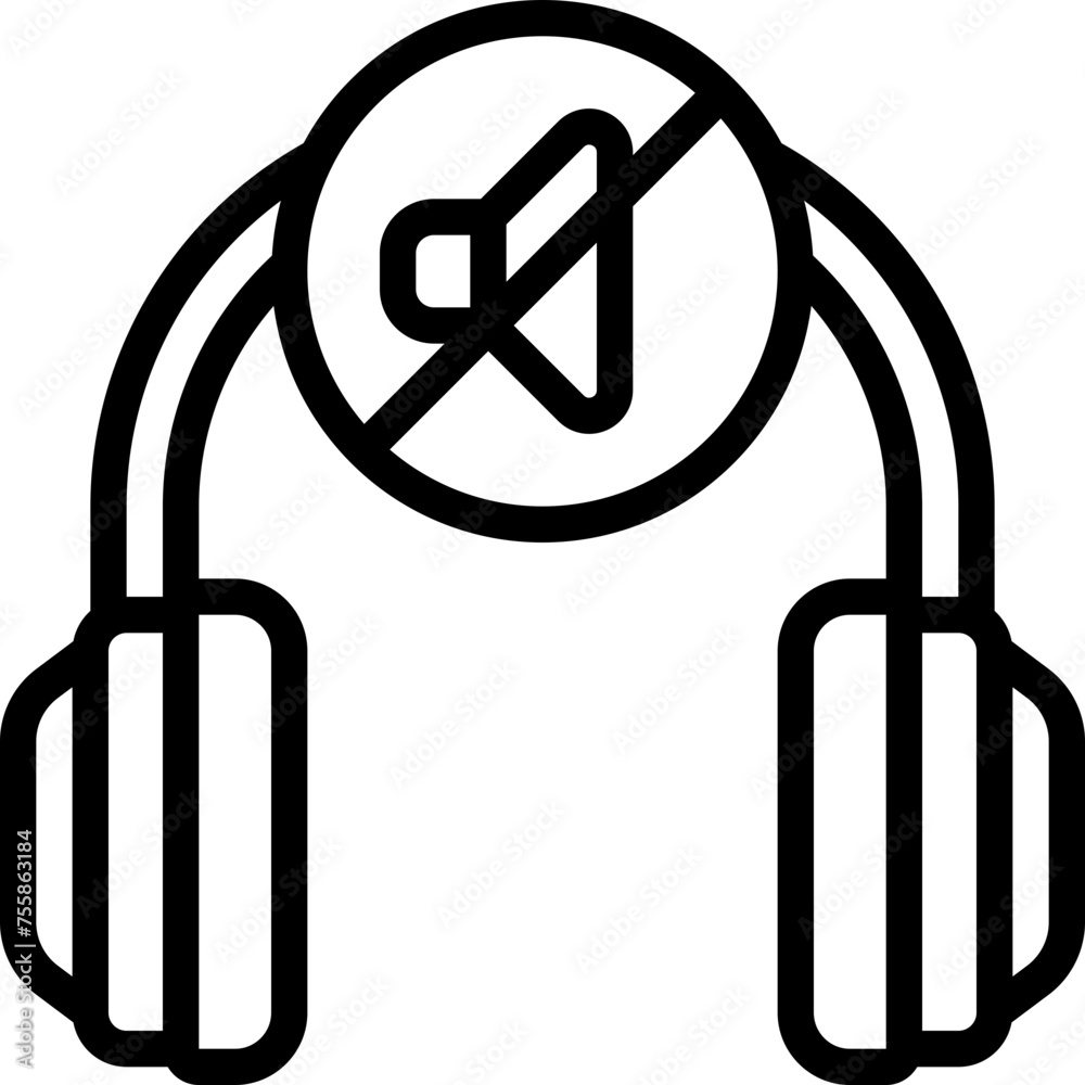 Noise Cancelling Headphones Icon Noise Cancelling Headphones Icon
