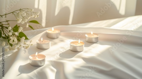 Simple candlelit holders around an love-themed © Heinan Drawings