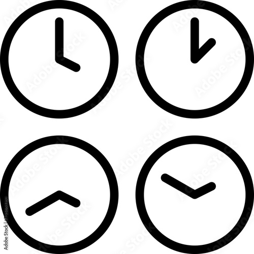 Departure Times Clocks Icon