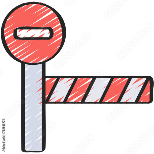 No Entry Barrier Icon
