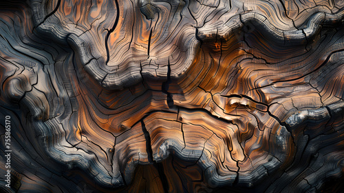 Dark wood texture background surface . generative ai  © Saleem