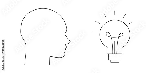The man had a new idea, an idea in the form of an electric light bulb. The man held up his finger