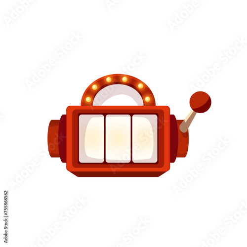 Top-view casino slot machine vector illustration