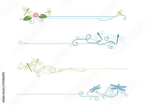 A set of dragonfly themed dividers
