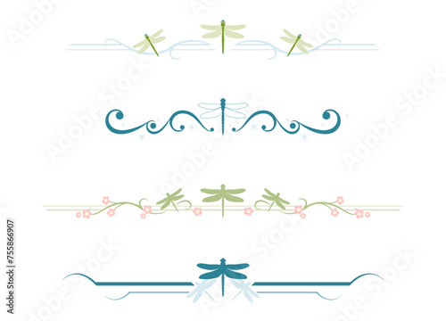 A set of dragonfly themed dividers
