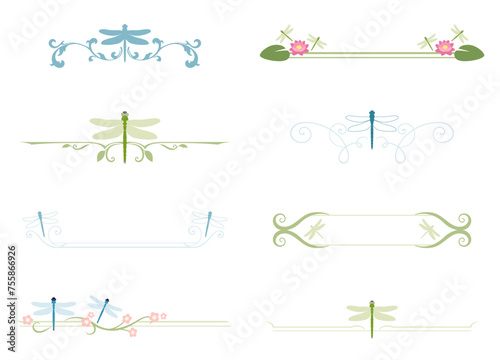 A set of dragonfly themed dividers
