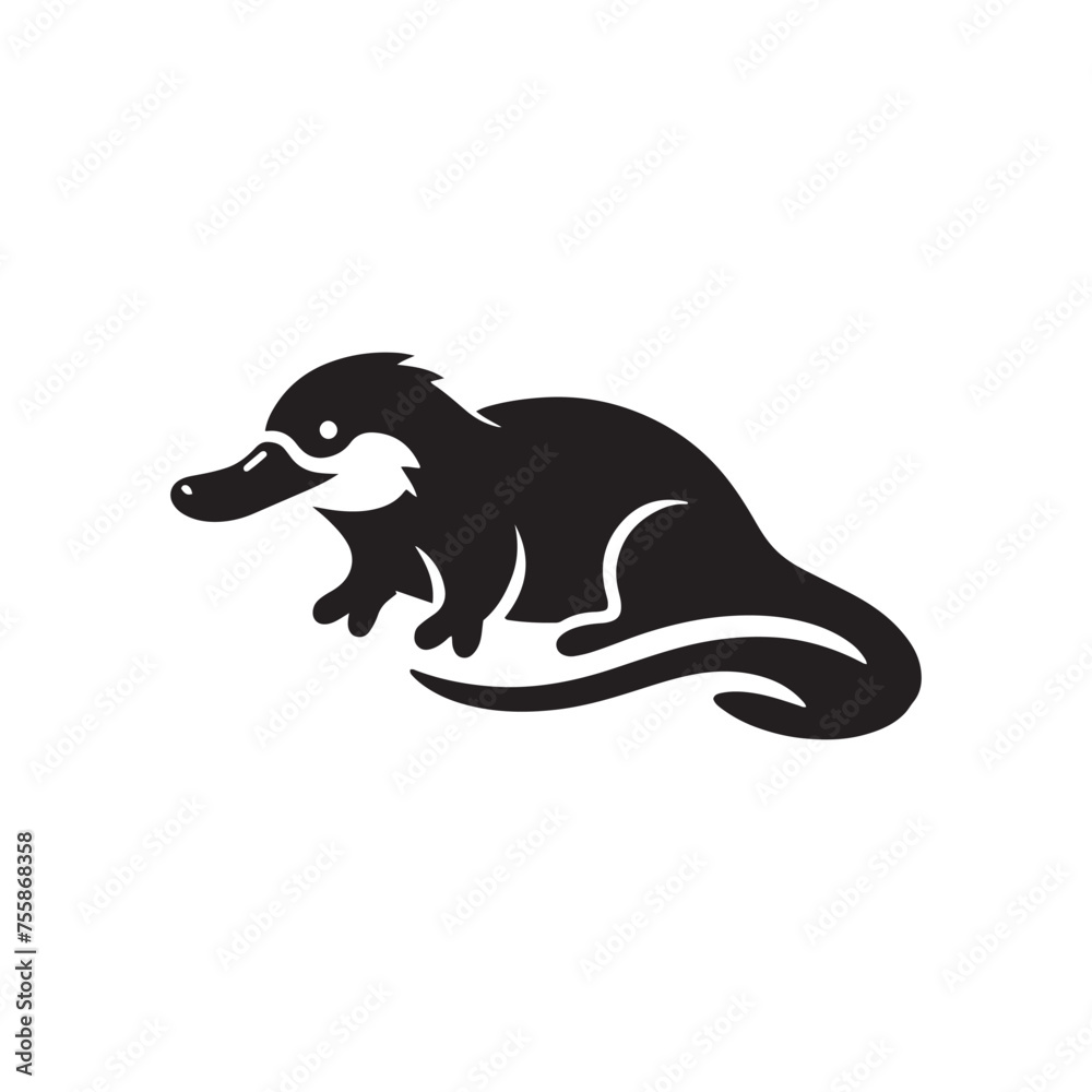 Curious Creations vector art: Vector Platypus Silhouette Collection, Minimalist Black platypus illustration. Curious Creations vector art: Vector Platypus Silhouette Collection, Minimalist Black platypus illustration.