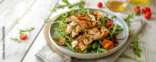 Healthy Salad with Grilled ...