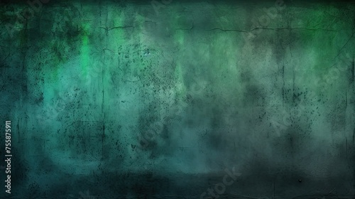 Grungy Wall With Green Light