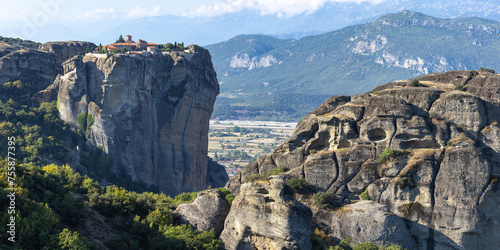 Monastery of the Holy Trinity (Agia Triada) in Meteora, Greece. A UNESCO World Heritage site