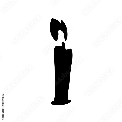Candle Silhouette Ilustration
