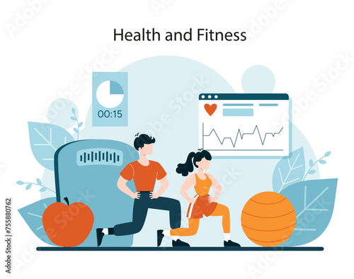 Dynamic workout duo engaged in fitness routine