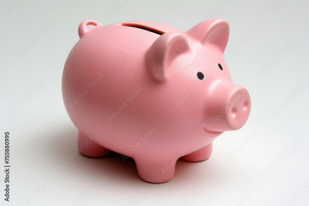 Piggy Bank Savings. Banking and Pennies Concept with Money Box and Save Symbol for Saving Money