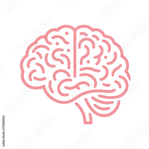 Human brain medical vector icon